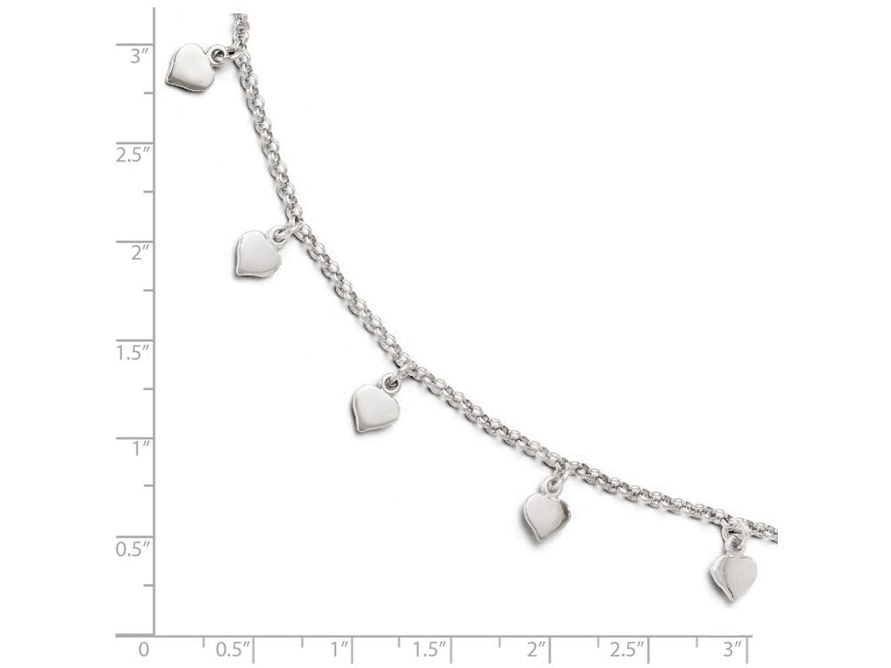 FJC Finejewelers Sterling Silver Adjustable Anklet (9-10)