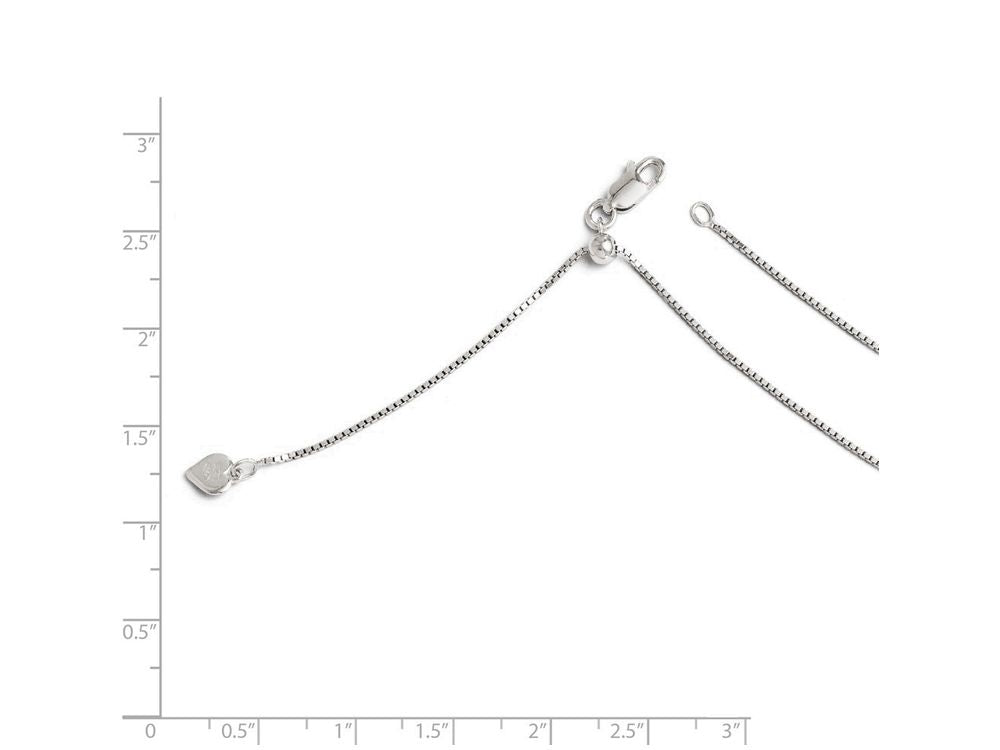 FJC Finejewelers Sterling Silver Adjustable Box Chain Necklace