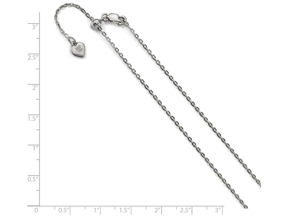 FJC Finejewelers Sterling Silver Adjustable Cable Chain Necklace