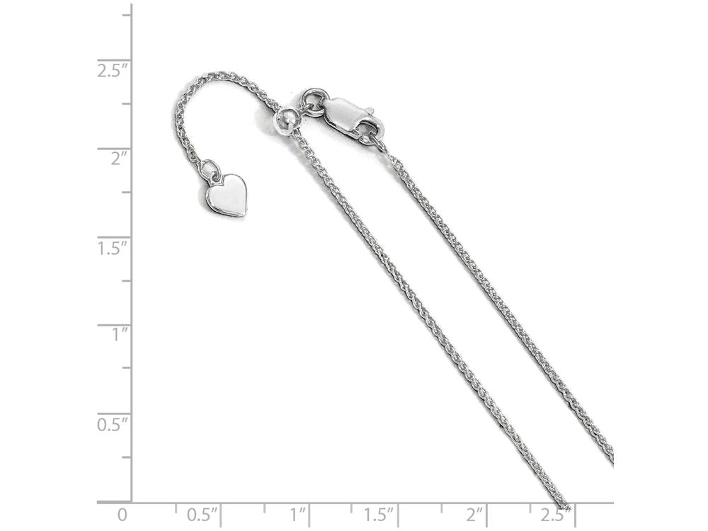 FJC Finejewelers Sterling Silver Adjustable Wheat Chain Necklace