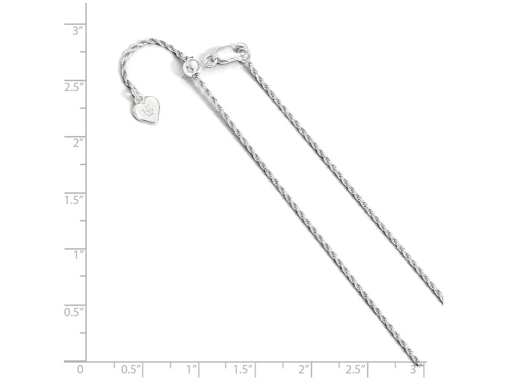 FJC Finejewelers Sterling Silver Adjustable Rope Chain Necklace