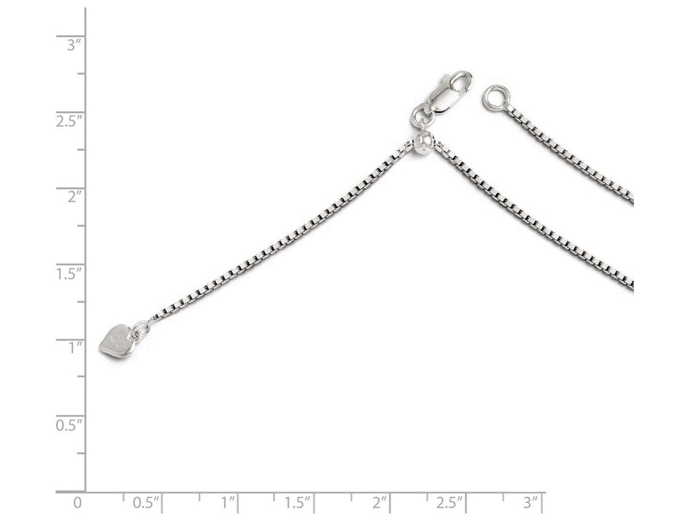 FJC Finejewelers Sterling Silver Adjustable Box Chain Necklace