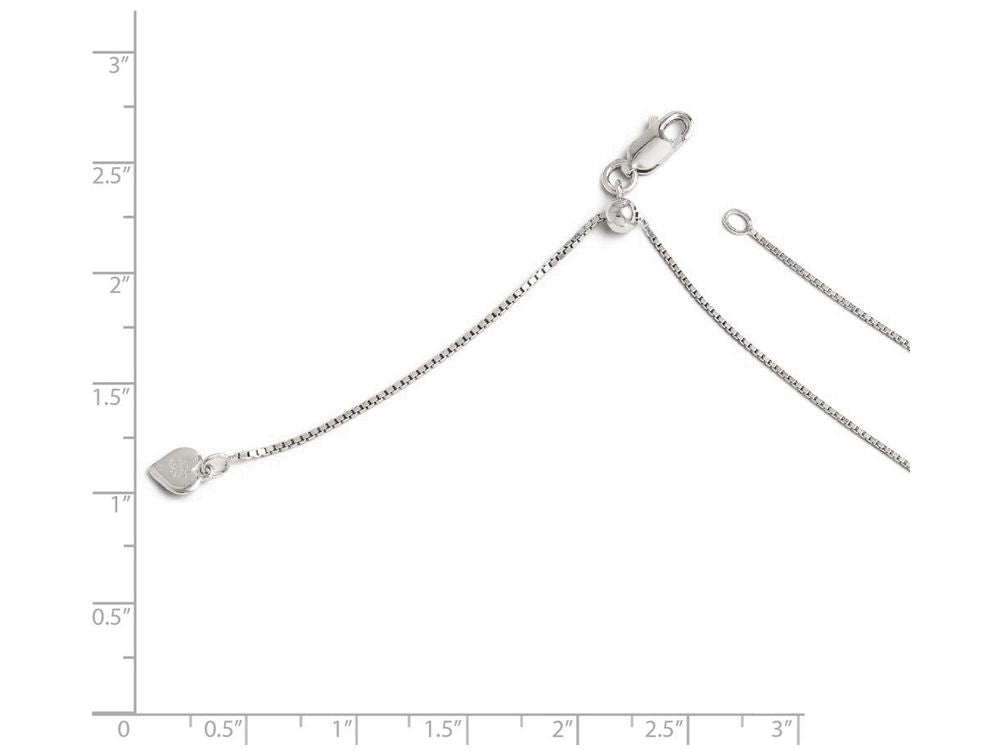FJC Finejewelers Sterling Silver Adjustable Box Chain Necklace