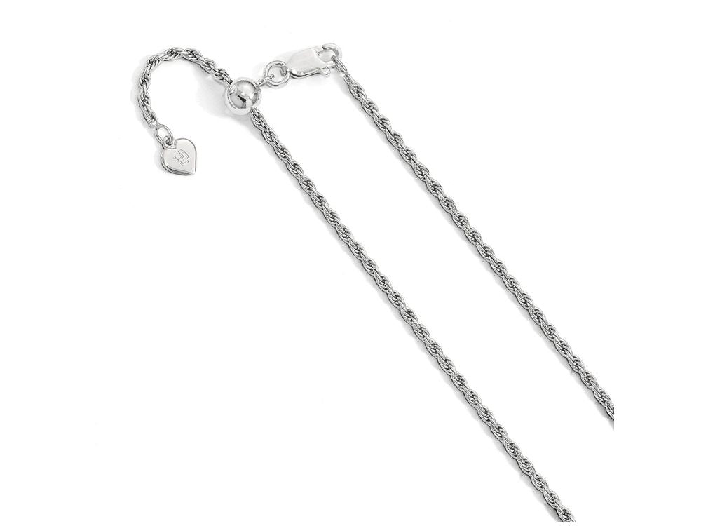 FJC Finejewelers Sterling Silver Adjustable Rope Chain Necklace