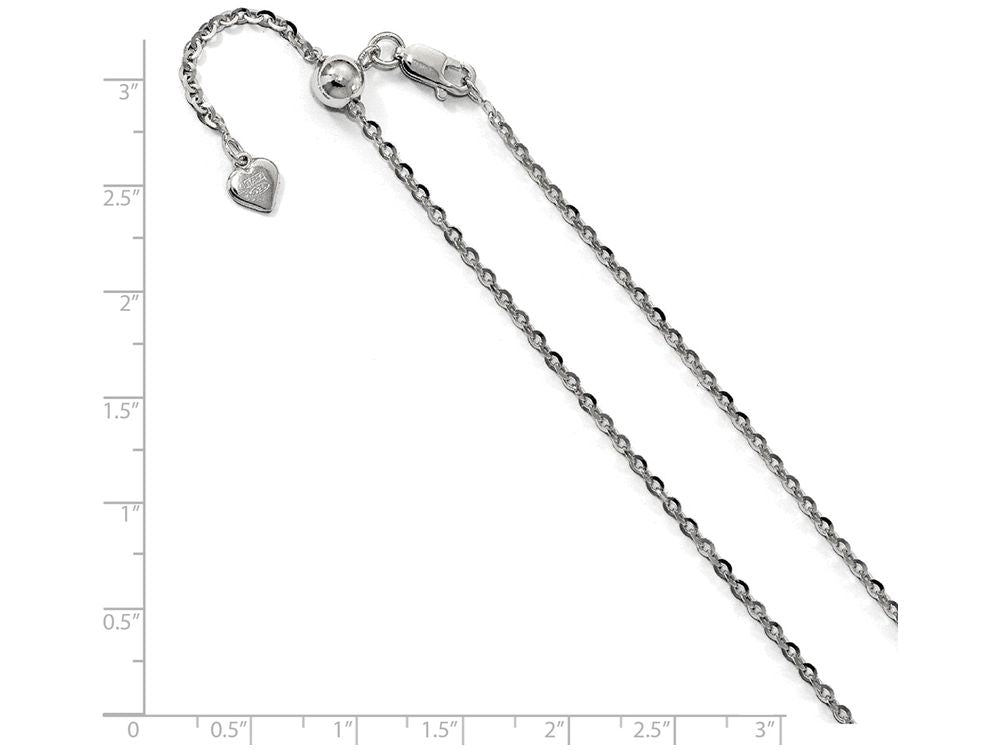 FJC Finejewelers Sterling Silver Adjustable Cable Chain Necklace