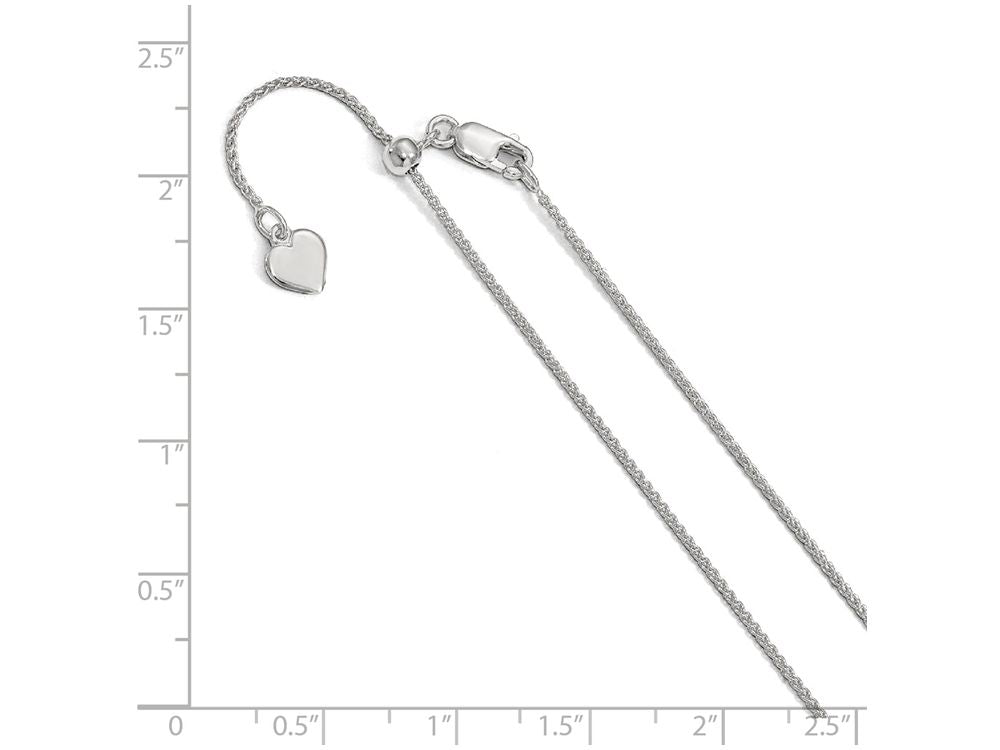 FJC Finejewelers Sterling Silver Adjustable Spiga Chain Necklace