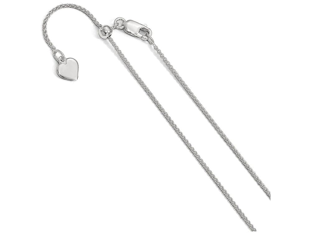 FJC Finejewelers Sterling Silver Adjustable Spiga Chain Necklace
