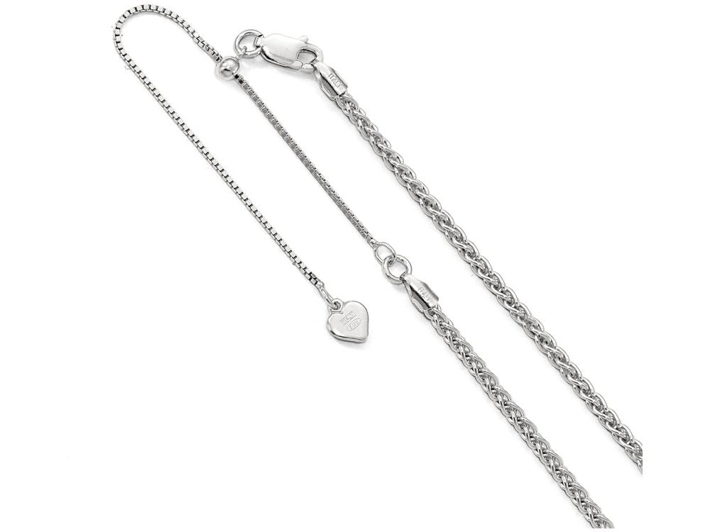 FJC Finejewelers Sterling Silver Adjustable Spiga Chain Necklace
