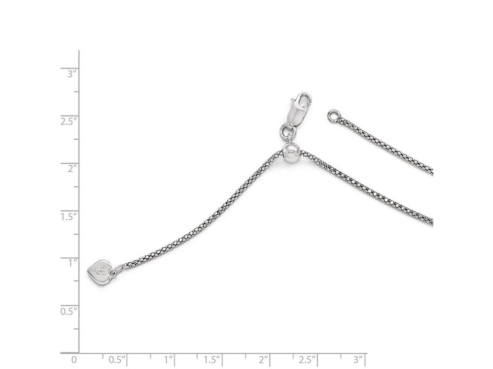 FJC Finejewelers Sterling Silver Adjustable Fancy Mesh Chain Necklace