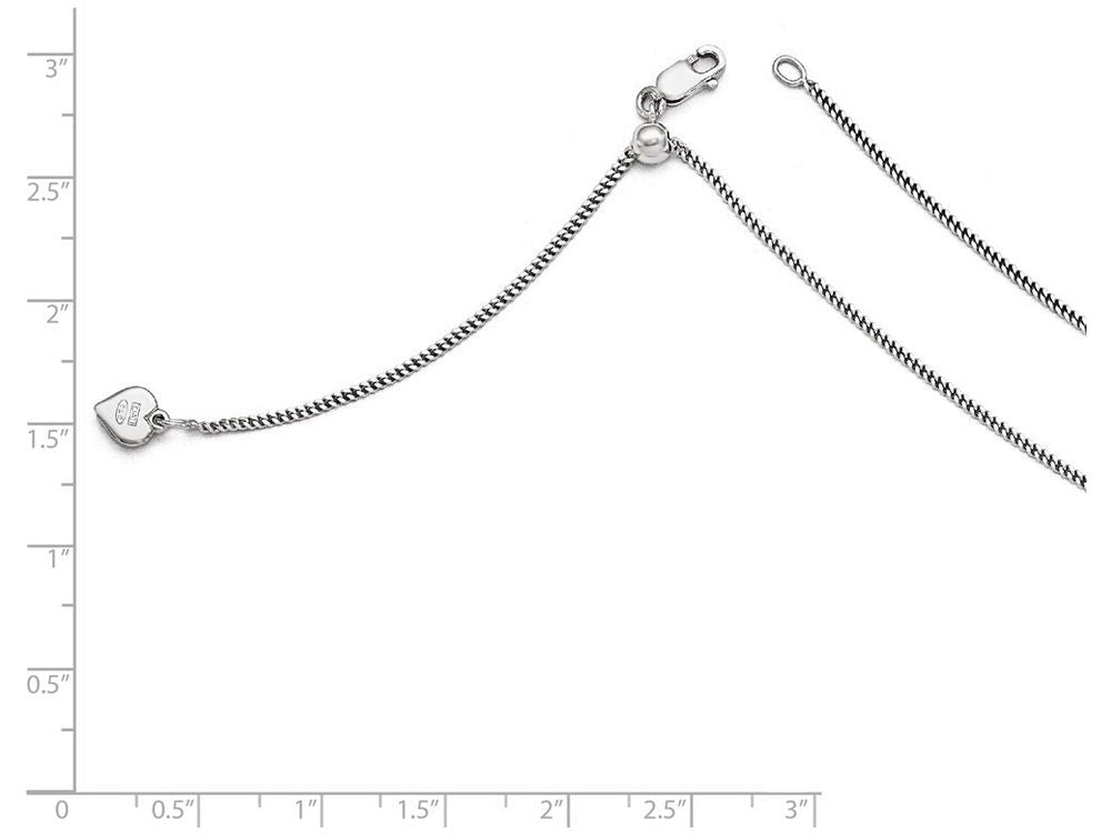 FJC Finejewelers Sterling Silver Adjustable Curb Chain Necklace