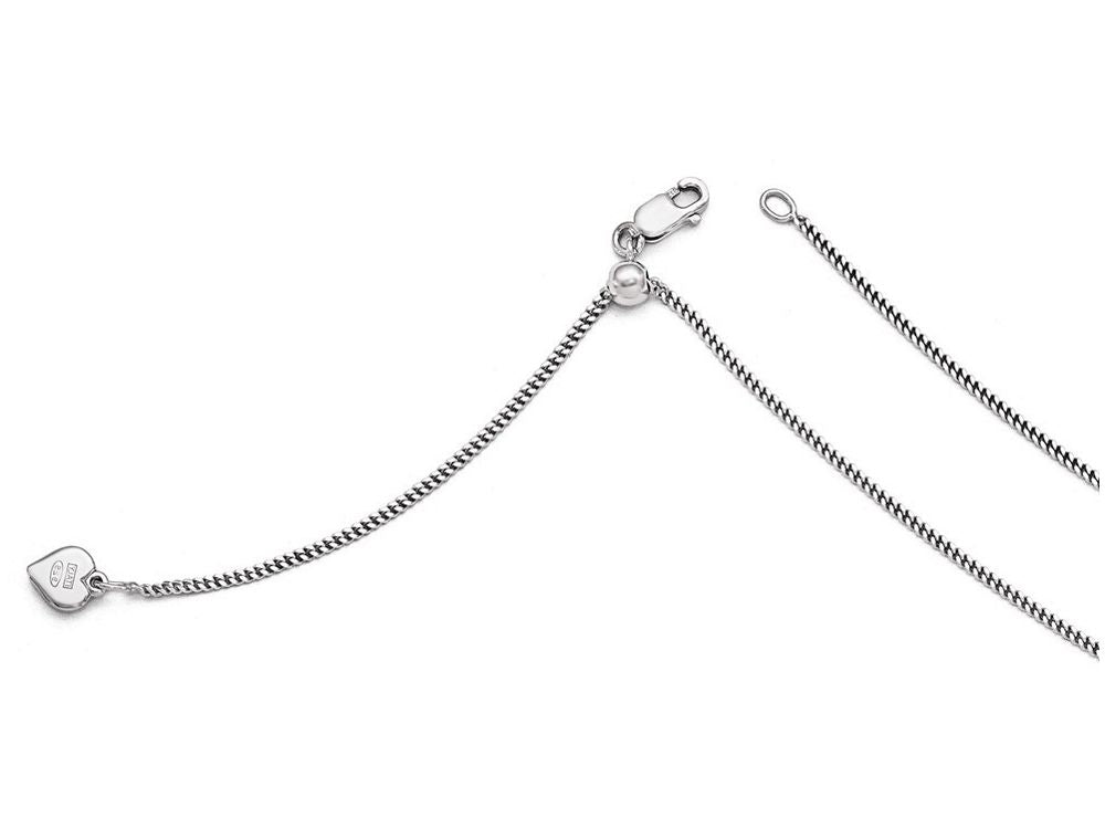 FJC Finejewelers Sterling Silver Adjustable Curb Chain Necklace