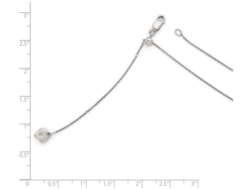 FJC Finejewelers Sterling Silver Adjustable Rolo Chain Necklace