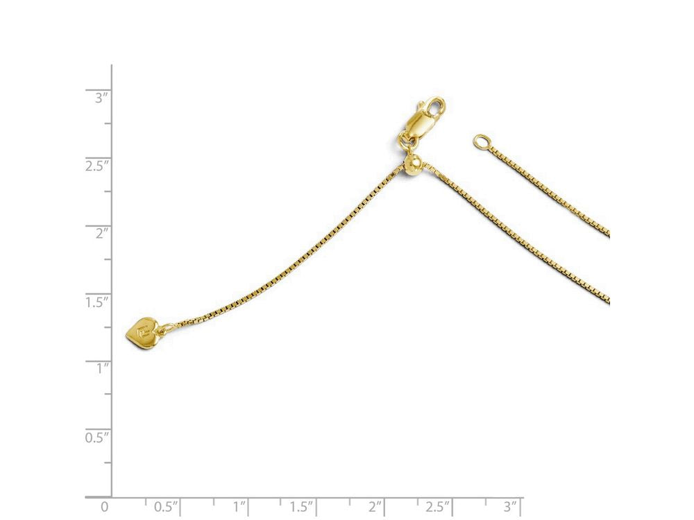 FJC Finejewelers Sterling Silver Plated Adjustable Box Chain Necklace