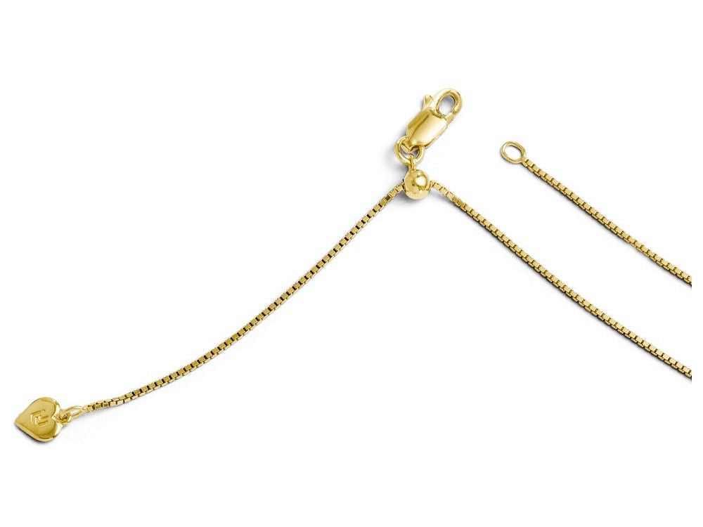 FJC Finejewelers Sterling Silver Plated Adjustable Box Chain Necklace