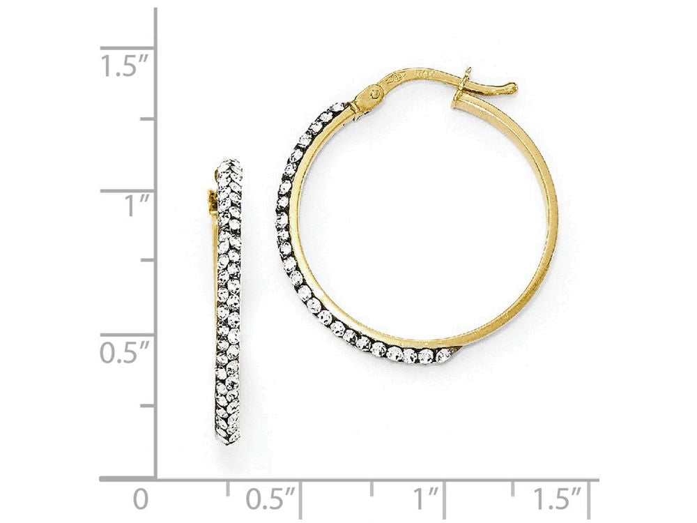 FJC Finejewelers 14k Gold Polished Elements Hoop Earrings