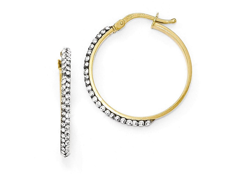FJC Finejewelers 14k Gold Polished Elements Hoop Earrings