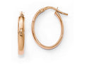 FJC Finejewelers 14k Rose Gold Polished Oval Hoop Earrings