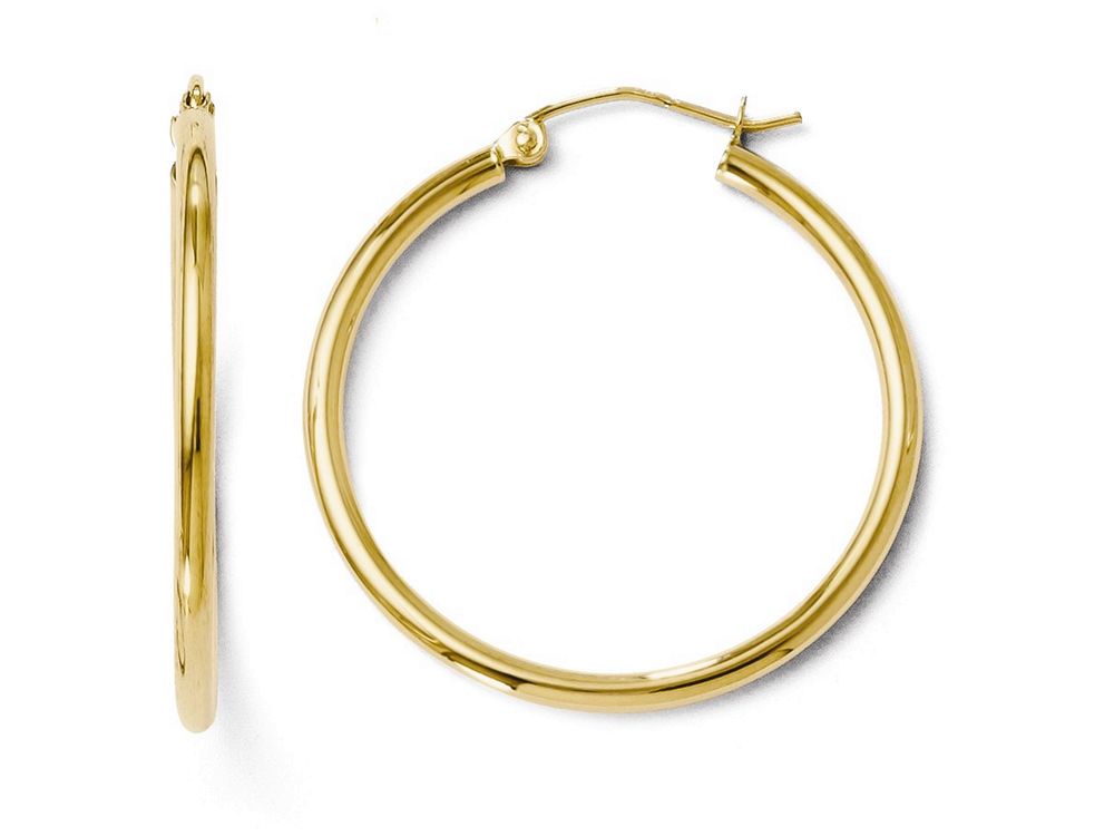 FJC Finejewelers 14k Yellow Gold 2mm Polished Hoop Earrings