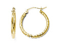 FJC Finejewelers 14k Yellow Gold Bright Cut Hinged Hoop Earrings