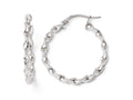 FJC Finejewelers 14k White Gold Twisted Hoop Earrings