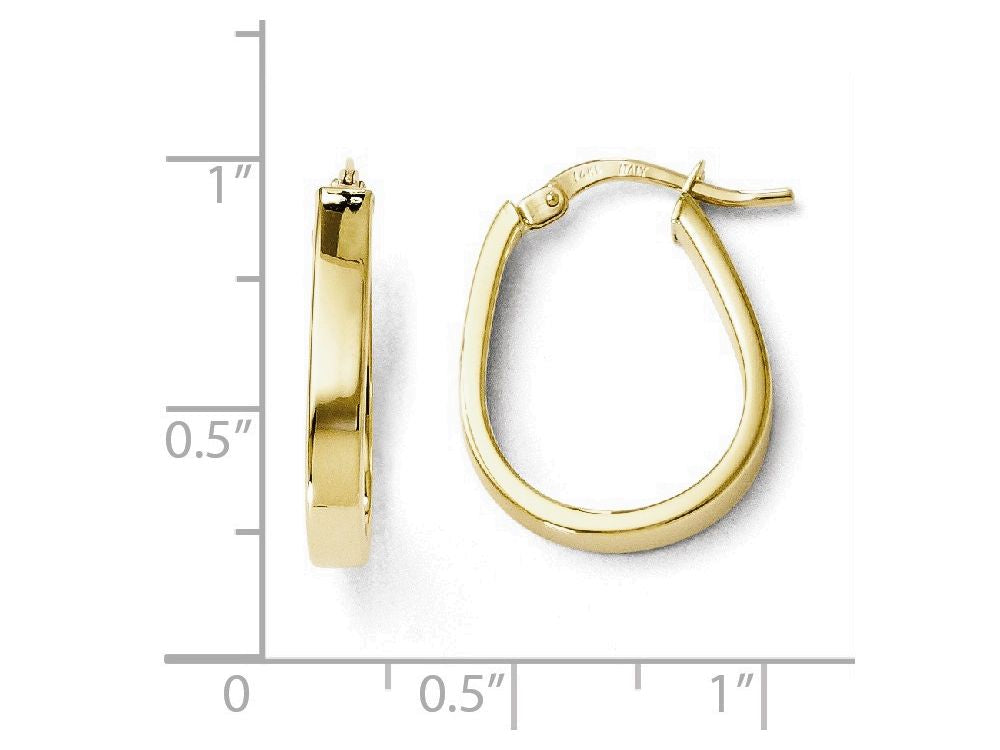 FJC Finejewelers 14k Yellow Gold Polished U-shape Hoop Earrings