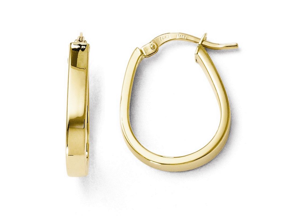 FJC Finejewelers 14k Yellow Gold Polished U-shape Hoop Earrings