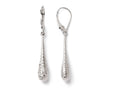 FJC Finejewelers 14k White Gold Bright Cut Dangle Leverback Earrings