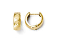 FJC Finejewelers 14k Yellow Gold Polished And Satin Hinged Hoop Earrings