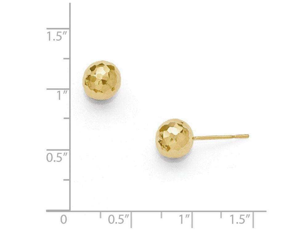FJC Finejewelers 14k Yellow Gold Polished Faceted Post Earrings
