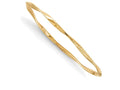 FJC Finejewelers 14k Polished And Textured Twisted Slip-on Bangle