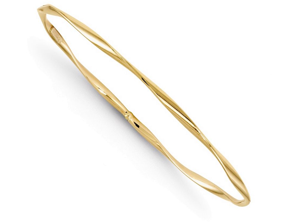 FJC Finejewelers 14k Yellow Gold Polished Twisted Slip-on Bangle