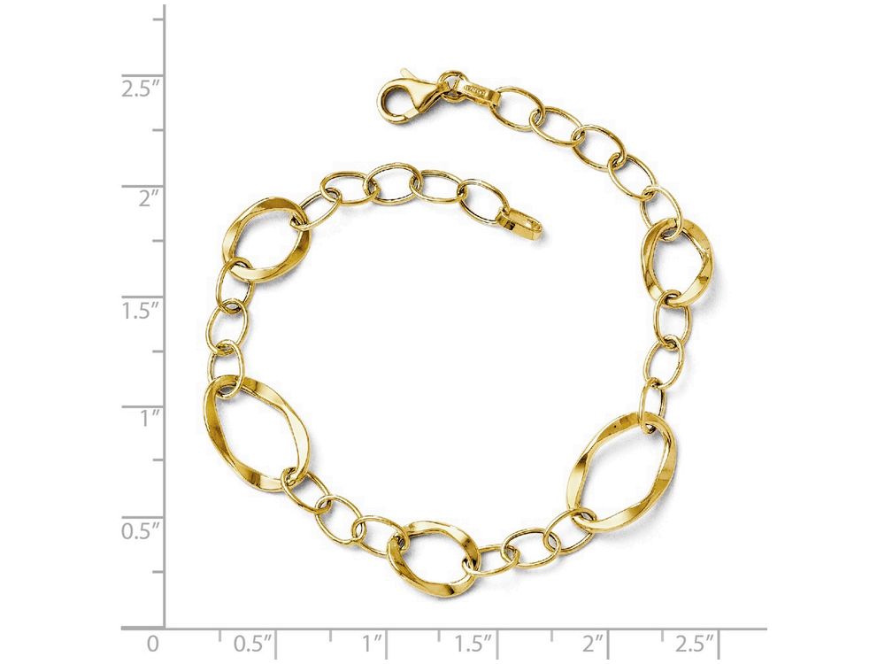 FJC Finejewelers 14k Yellow Gold Polished Fancy Link Bracelet