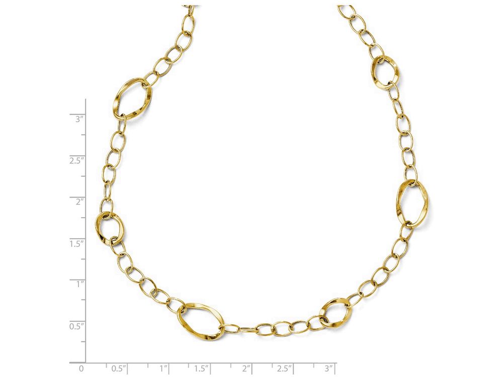 FJC Finejewelers 14k Yellow Gold Polished Fancy Link W/ 2in Ext Necklace