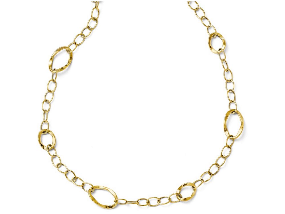 FJC Finejewelers 14k Yellow Gold Polished Fancy Link W/ 2in Ext Necklace