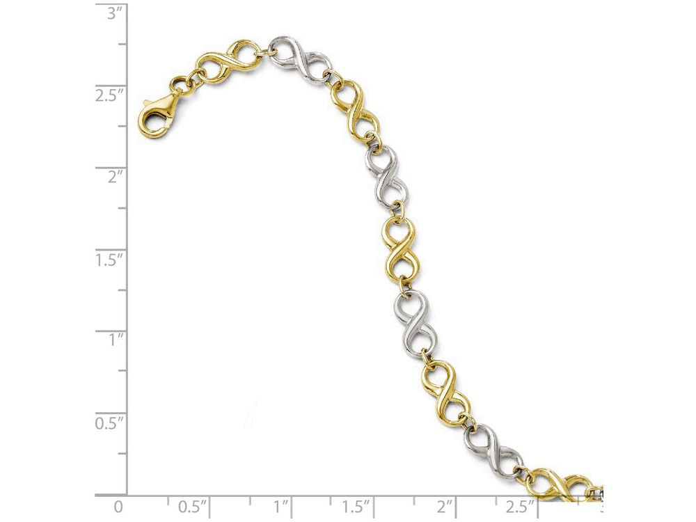 FJC Finejewelers 14 kt Two Tone Gold Polished Bracelet