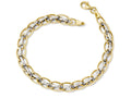 FJC Finejewelers 14 kt Two Tone Gold Polished Fancy Link Bracelet