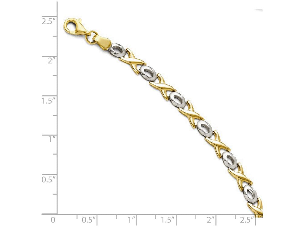 FJC Finejewelers 14 kt Two Tone Gold Polished Bracelet