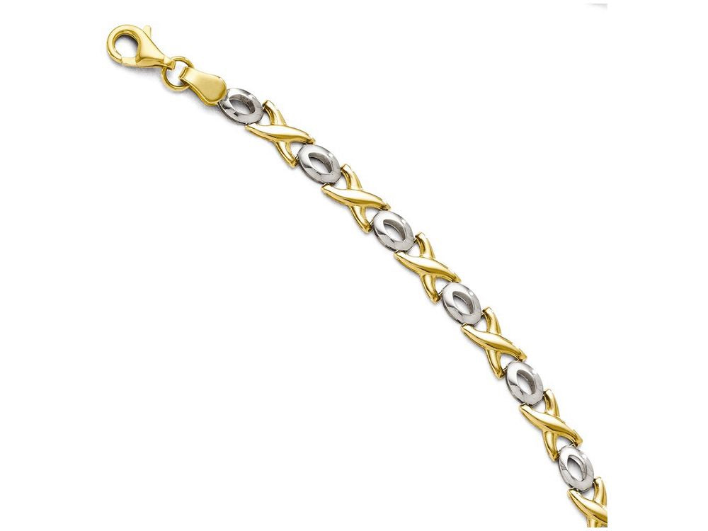 FJC Finejewelers 14 kt Two Tone Gold Polished Bracelet