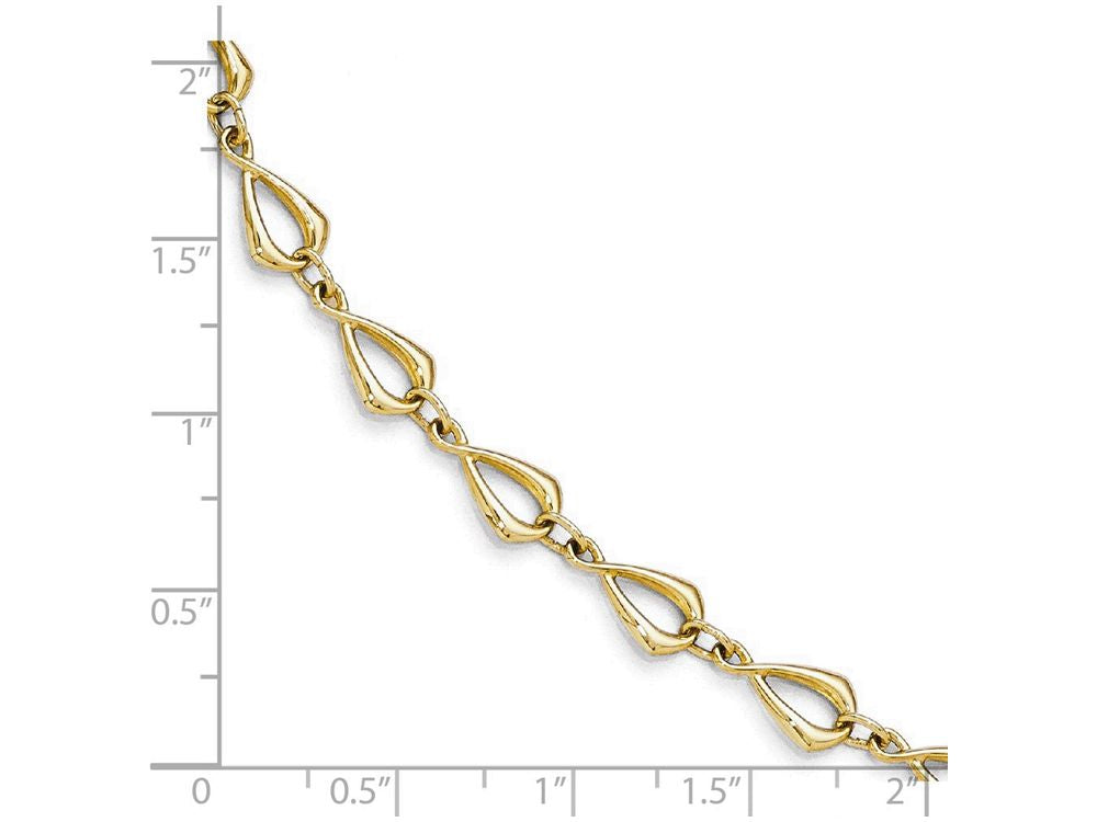 FJC Finejewelers 14k Yellow Gold Polished Fancy Link Bracelet