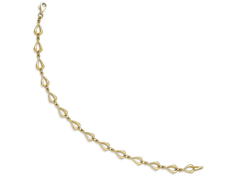 FJC Finejewelers 14k Yellow Gold Polished Fancy Link Bracelet