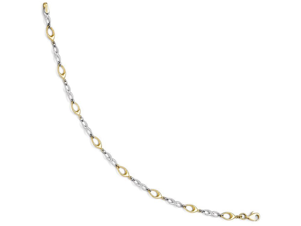 FJC Finejewelers 14 kt Two Tone Gold Polished Bracelet