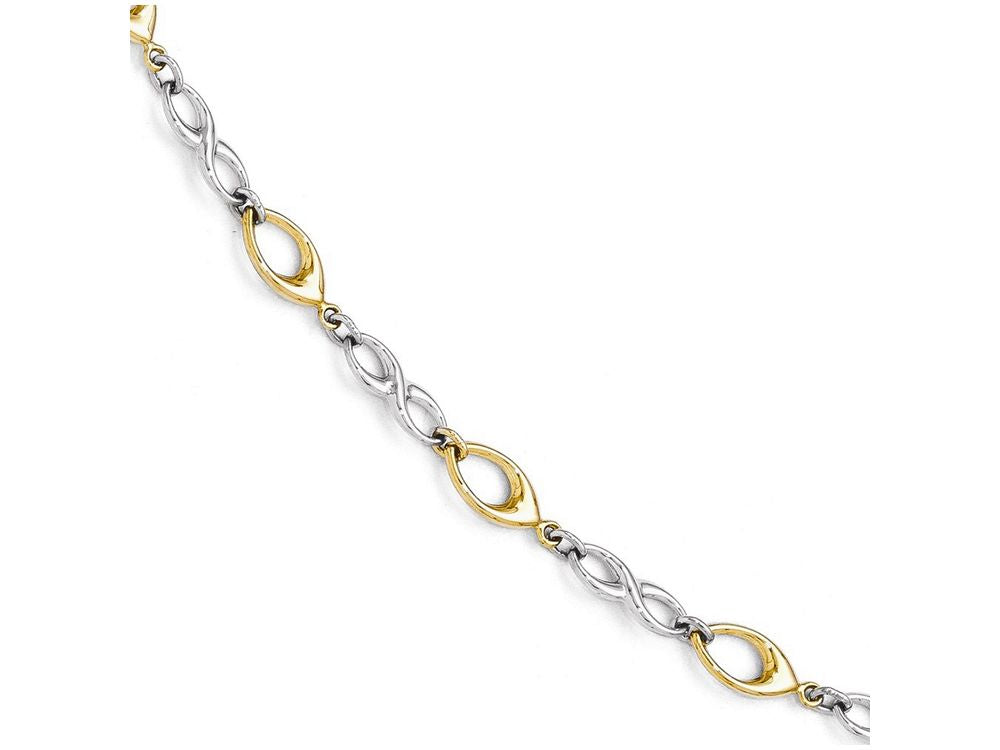 FJC Finejewelers 14 kt Two Tone Gold Polished Bracelet