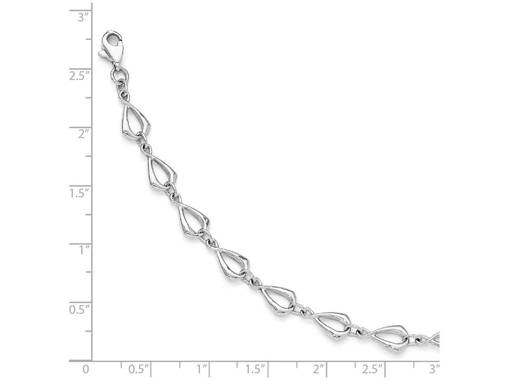 FJC Finejewelers 14k White Gold Polished Link Bracelet