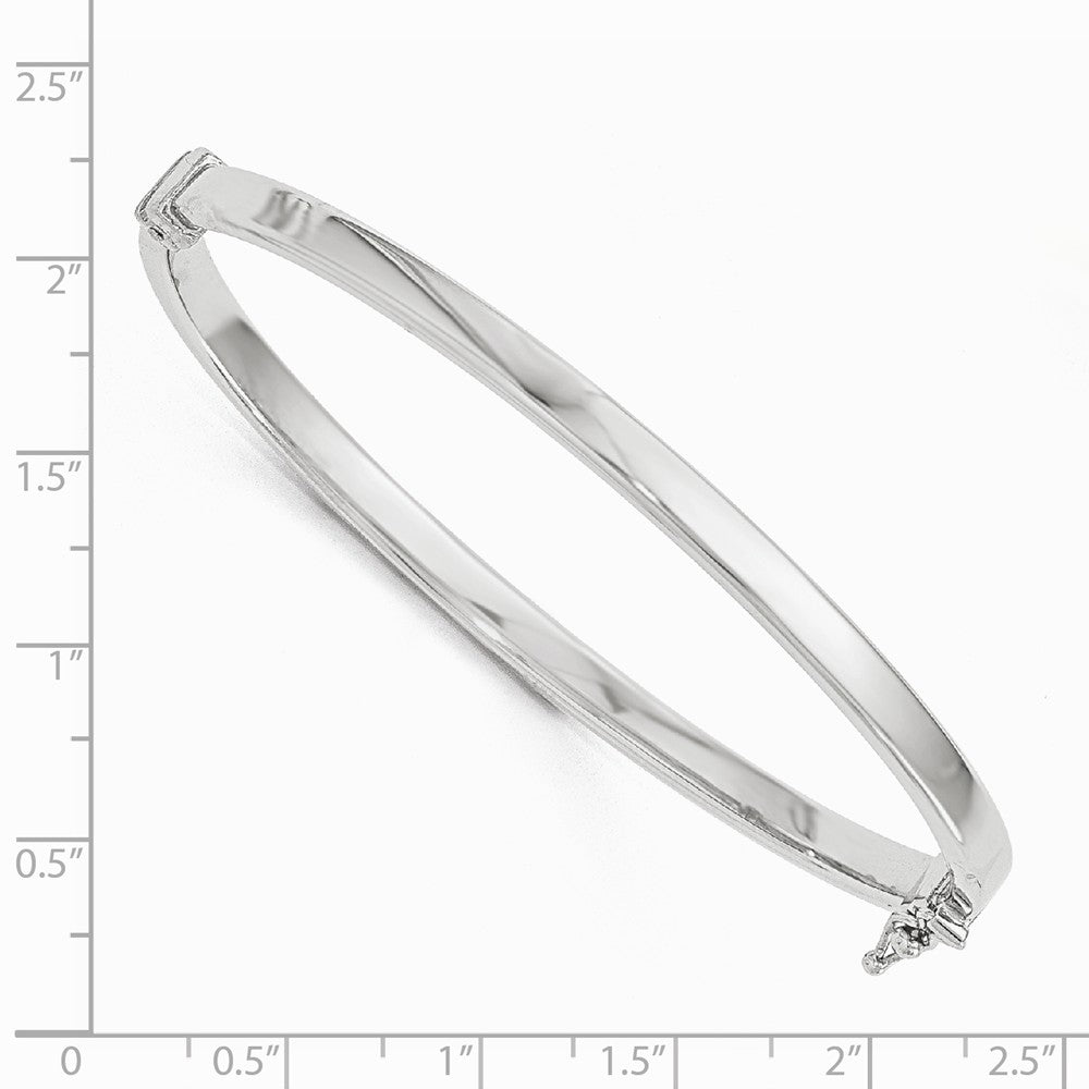 FJC Finejewelers 14k White Gold Polished Hinged Bangle Bracelet