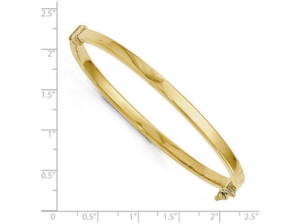 FJC Finejewelers 14k Gold Polished Hinged Bangle Bracelet