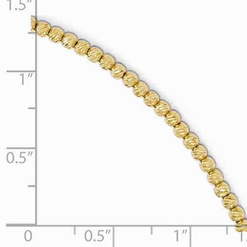 FJC Finejewelers 14k Yellow Gold Bright Cut Beaded Bracelet