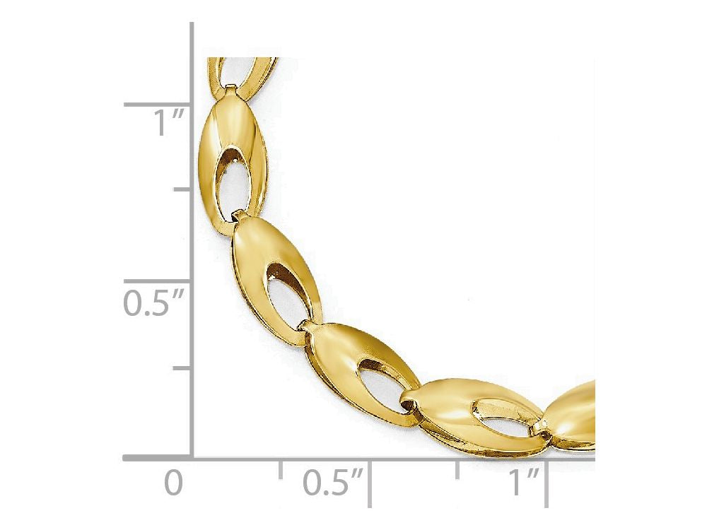 FJC Finejewelers 14k Yellow Gold Polished And Bright Cut Bracelet