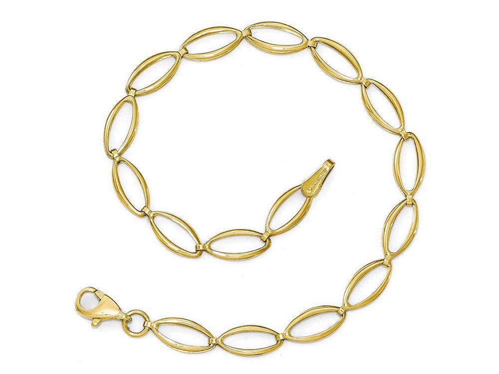 FJC Finejewelers 14k Yellow Gold Polished And Bright Cut Bracelet