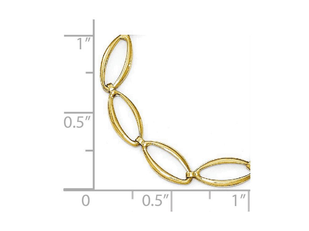 FJC Finejewelers 14k Yellow Gold Polished And Bright Cut Bracelet