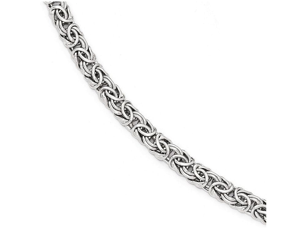 FJC Finejewelers 14k White Gold Polished Fancy Link Bracelet